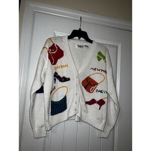 VINTAGE 1980s Bugle Boy Preppy Sweater Womens Large MED Fashion Shoes Purses